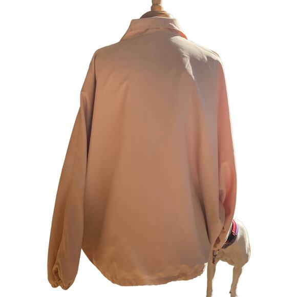 Etienne Aigner Womens Jacket Lightweight TanCoat Sz 12 Logo Lining FLAWED - Picture 5 of 14